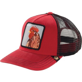 Boné trucker vermelho galo Plucker da Goorin Bros.