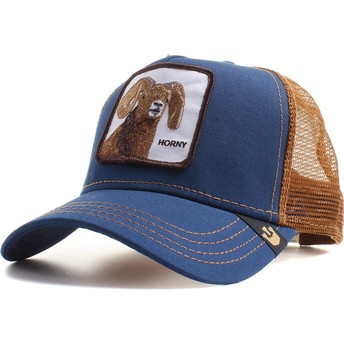 Boné trucker azul marinho cabra Big Horn da Goorin Bros.