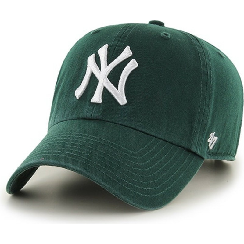 bone-curvo-verde-escuro-com-logo-branco-da-new-york-yankees-mlb-clean-up-da-47-brand