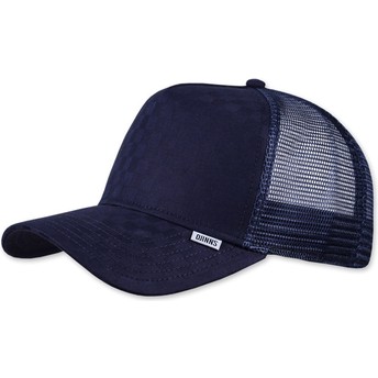 Boné trucker azul marinho a quadros Tie Check da Djinns