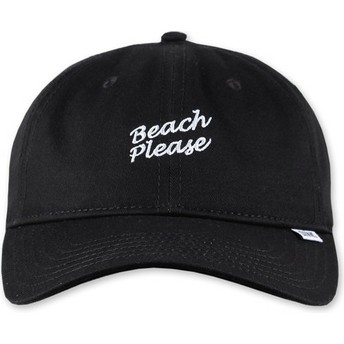 Boné curvo preto ajustável Texting Beach Please da Djinns