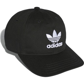Boné curvo preto ajustável Trefoil Classic da Adidas