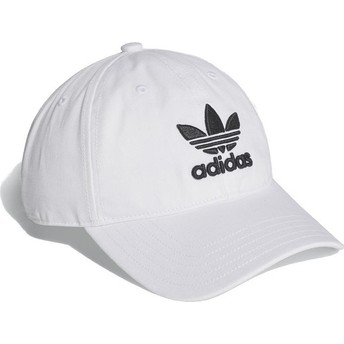 Boné curvo branco ajustável Trefoil Classic da Adidas