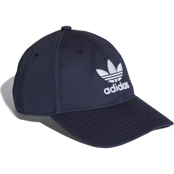 Boné curvo azul marinho ajustável Trefoil Classic da Adidas