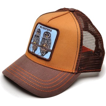 Boné trucker castanho corujas Hooters da Goorin Bros.