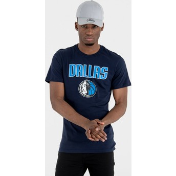 Camiseta de manga curta azul marinho da Dallas Mavericks NBA da New Era