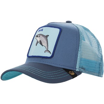 Boné trucker azul golfinho Save Us da Goorin Bros.