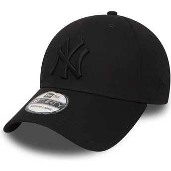 Boné curvo preto justo 39THIRTY Classic da New York Yankees MLB da New Era