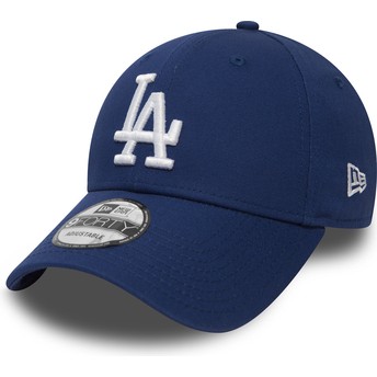 Boné curvo azul ajustável 9FORTY Essential da Los Angeles Dodgers MLB da New Era