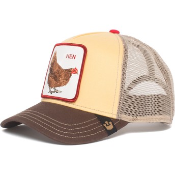 Boné trucker amarelo galinha Hen da Goorin Bros.