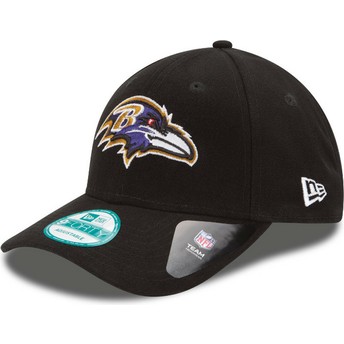 Boné curvo preto ajustável 9FORTY The League da Baltimore Ravens NFL da New Era