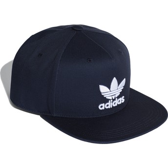 Boné plano azul marinho snapback Trefoil da Adidas