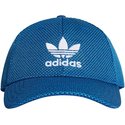 bone-curvo-azul-com-logo-branco-trefoil-primeknit-da-adidas
