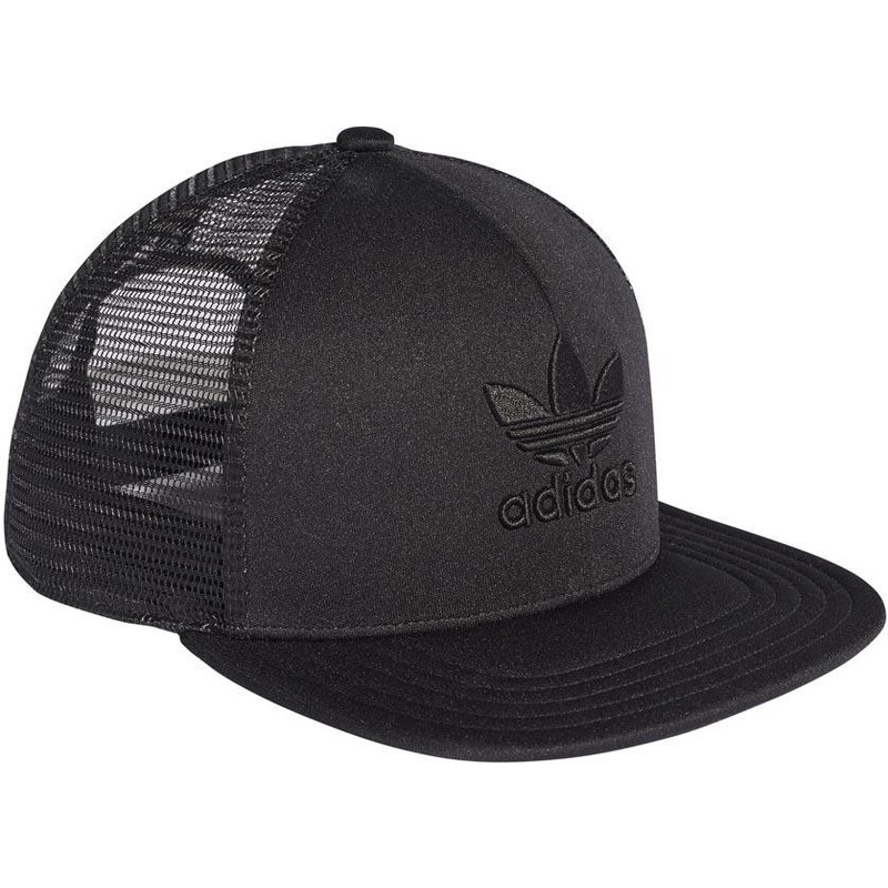 bone-trucker-preto-com-logo-preto-trefoil-heritage-da-adidas