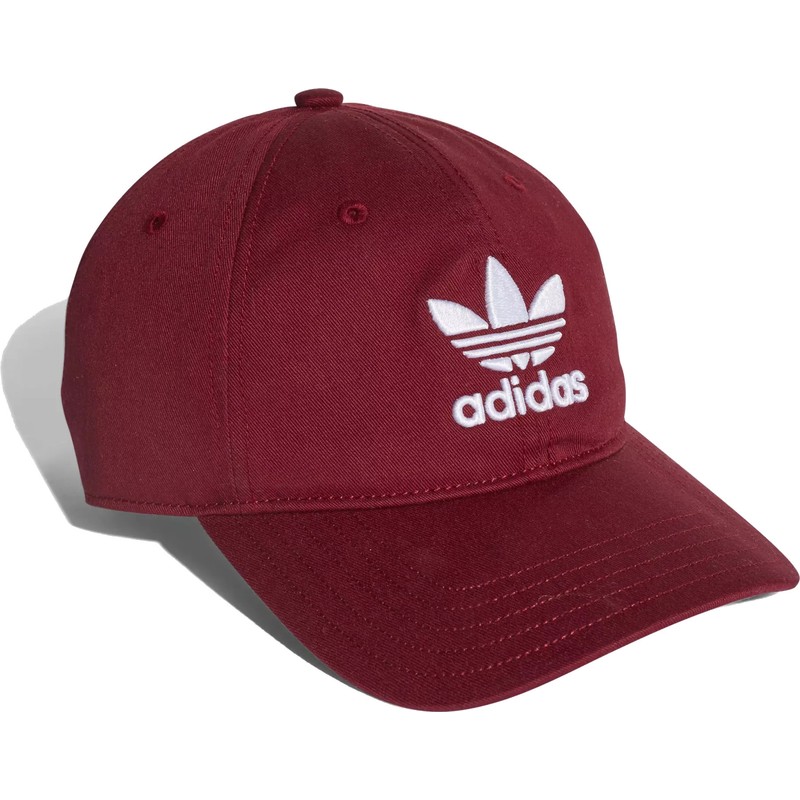 bone-curvo-grena-ajustavel-trefoil-classic-da-adidas