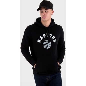 Moletom com capuz preto Pullover Hoody da Toronto Raptors NBA da New Era
