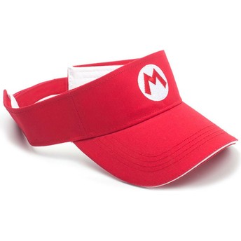 Viseira curvo vermelha ajustável Mario Badge Super Mario Bros. da Difuzed