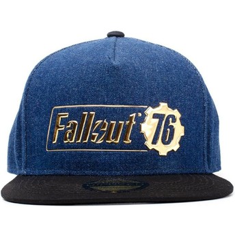 Boné plano azul e preto snapback Logo Badge Fallout 76 Fallout da Difuzed