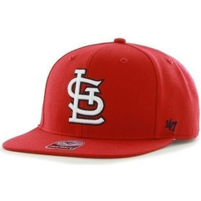 bone-plano-vermelho-snapback-liso-com-logo-lateral-dos-mlb-saint-louis-cardinals-da-47-brand