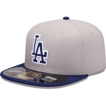 Boné plano azul justo 59FIFTY Diamond Era dos Los Angeles Dodgers MLB da New Era
